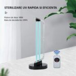Lampa UV-C germicida fara ozon, telecomada, timer si senzor de prezenta, 38W