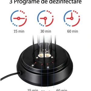 Lampa UV-C fara Ozon, telecomanda si temporizator, otel inoxidabil, 60W