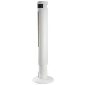 Ventilator turn Zass ZTF 02, 50W, 3 trepte de viteza, temporizator digital, display LED, temperatura ambient, telecomanda, Alb