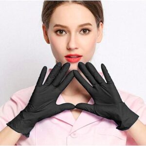 Manusi de protectie din nitril, nepudrate, negru, 20-100 bucati/set