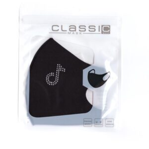 Masca Fashion textila, cu strasuri, reutilizabila, neagra, diverse modele