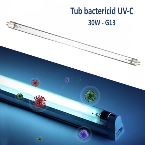 Tub UV-C Osram 30W fara ozon pentru sterilizare si dezinfectie, rezerva lampa bactericida