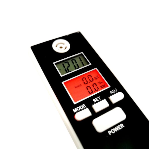 Alcool tester digital Clatronic, 2 x display LCD, alb/negru