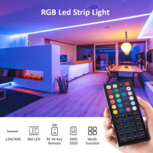 Banda LED RGB Novostela 12m, 360 Leduri, Telecomanda RF cu 44 butoane (1)