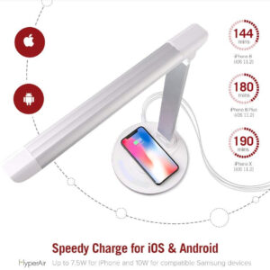 Lampa LED de birou Smart TaoTronics TT-DL036, cu incarcator wireless, control touch, USB, 12W, 410 lm, Alb