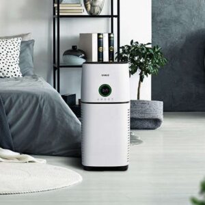 Purificator de aer Samus Expert 66 mp WIFI, Filtrare in 3 trepte + ionizare negativa, CADR 500 m3/h, Senzor fum/praf, Senzor PM 2,5 , 66W Alb