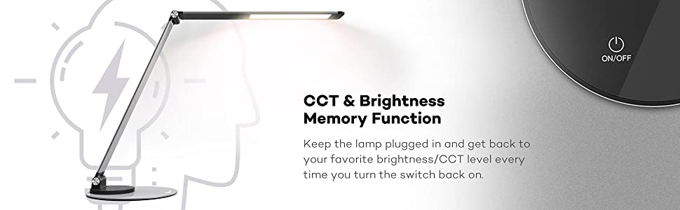 Lampa de birou cu LED TaoTronics TT-DL66, incarcare USB, 6 niveluri de luminozitate - Silver