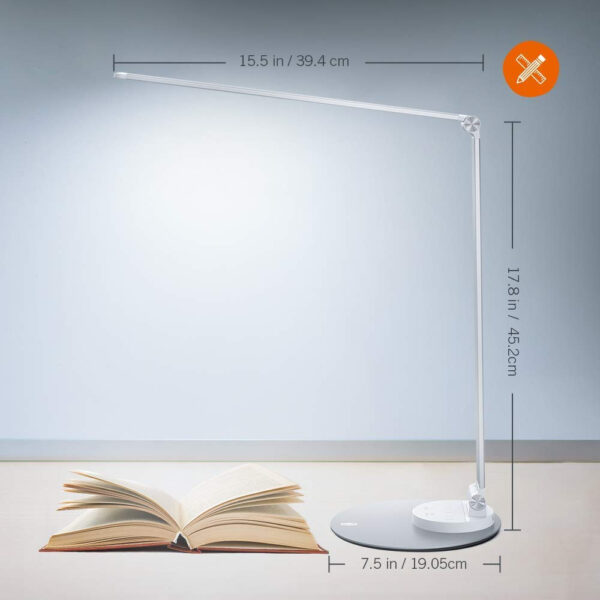 Lampa de birou cu LED TaoTronics TT-DL66, incarcare USB, 6 niveluri de luminozitate - Silver