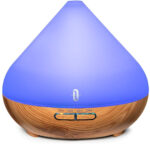 Difuzor aromaterapie cu Ultrasunete TaoTronics, 300ml, 13W, LED 7 culori, oprire automata - Nuc natur