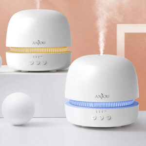 Difuzor aromaterapie Anjou, ultrasonic, 300 ml, LED 7 culori, BPA free, oprire automata