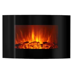 Semineu Electric Art Flame Carlos 3D, 3 teme de culoare, Functie incalzire, Telecomanda, Timer, 7501500W, negru (1)