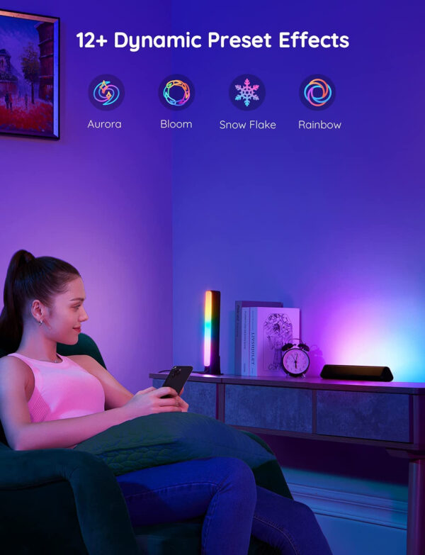 Set 2 buc lampa LED Govee Flow Plus Light Bars, WiFi si Bluetooth, TV Ambient, Alexa si Google Assistant