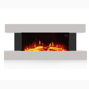Semineu Electric Luxe Fire 3D cu Sunet busteni, Smart WIFI, 132 cm, 7 teme de culoare, Functie incalzire, Telecomanda, Timer, 1000W/ 2000W