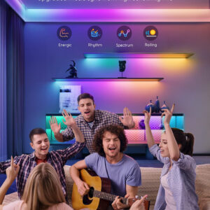 Banda LED Govee H6143 RGBIC, Sincronizare Muzica, Wifi si Bluetooth 5m, Alexa, Google Asistant