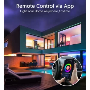 Banda LED Teckin SL02, 5M RGB, 18W, Sincronizare Muzica, Smart, Wifi, Smart Life, Telecomanda, Alexa, Google Assistant