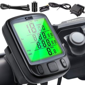Ciclocomputer digital, computer bicicleta, 22 functii, vitezometru, contor distante, timer, afisaj LCD