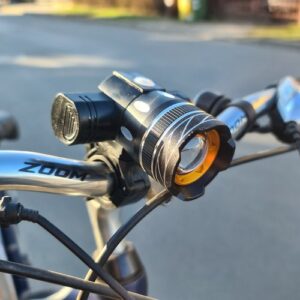 Far si lumina spate bicicleta, LED-uri puternice, acumulator USB, rotire 360 ° (13)