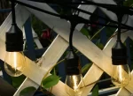 Ghirlanda luminoasa impermeabila pentru gradina, cu 10 becuri LED E27, lungime 6.6 m, lumina calda