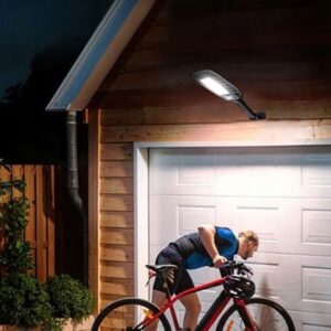 Lampa solara stradala 180 LED-uri, telecomanda, 3 moduri de functionare, senzor de miscare, senzor de lumina, lumina neutra