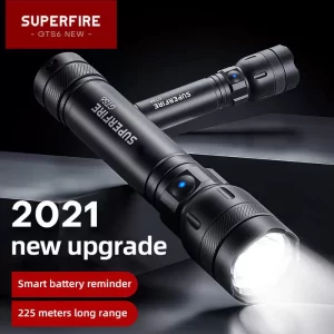 Lanterna LED Superfire GTS6, 358lm, Acumulator, distanta 225 m, incarcare USB-C, 7W (1)