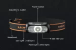 Lanterna LED pentru cap Superfire HL05-D, Lumina rosie, 110lm, 35m, 500mAh, incarcare USB