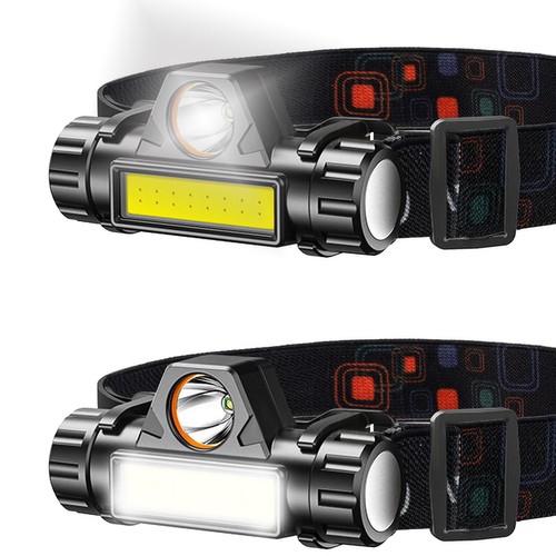Lanterna de cap reincarcabila LED COB 200 lm USB 2 moduri de iluminare 12