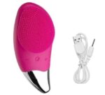 Perie sonica vibranta pentru curatarea fetei din silicon, anti-imbatranire, masaj, relaxare, 4 trepte de vibratie, USB