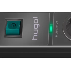 Prelungitor Brennenstuhl Hugo 4 prize, Protectie supratensiune, Intrerupator, 2 m, Negru