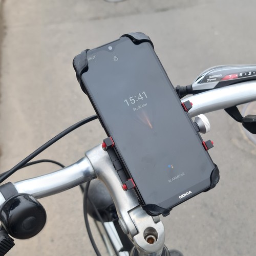 Suport telefon pentru bicicleta universal telefoane de la 54 mm la 100 mm Negru 10
