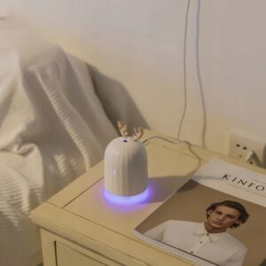 Umidificator de aer cu difuzor de aroma, ultrasunete, 8 culori, 200 ml, incarcare USB