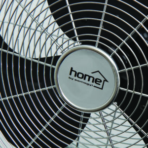 Ventilator de podea industrial Home, 60W, palete metal, 3 trepte de viteza, diametru 35 cm, Inox