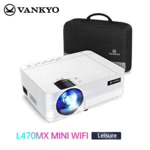 Videoproiector Vankyo Leisure 470, Wifi, 4000 Lumeni, LED, HDMI, AV, VGA, USB, SD, Conectare telefon, Telecomanda