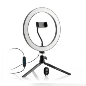 Selfie Ring Light Cu Trepied Si Telecomanda Youaro Innovagoods, 10 nivele de intensitate, 120 LED, 3 tipuri lumina