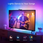 Banda LED Govee DreamView T1 TV Backlight Wi-Fi RGBIC, Camera ColorSense 1080p HD, 75-85 inch