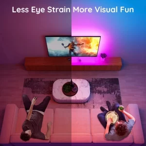 Banda LED TV RGB Govee H6183, USB, Telecomanda, 3 m, Sincronizare muzica, 10W, 46-60 inch