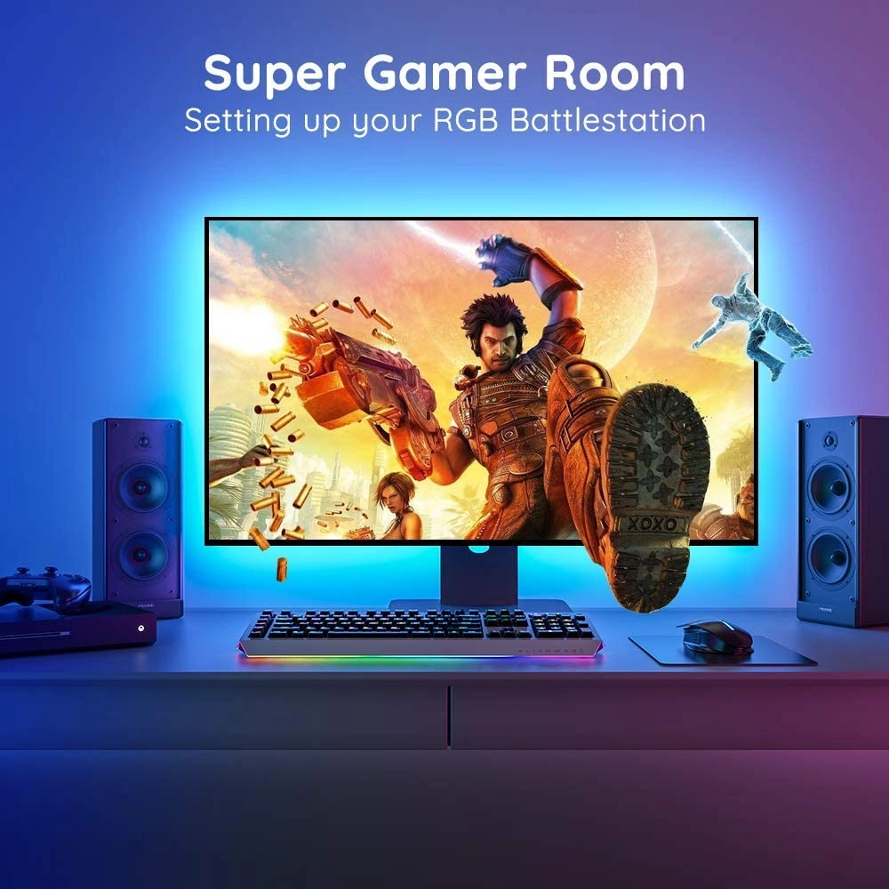 Banda LED TV RGB Govee H6183, USB, Telecomanda, 3 m, Sincronizare muzica, 10W, 46-60 inch 12 Banda LED TV RGB Govee H6183 USB Telecomanda 3 m Sincronizare muzica 46 60 inch 6 1