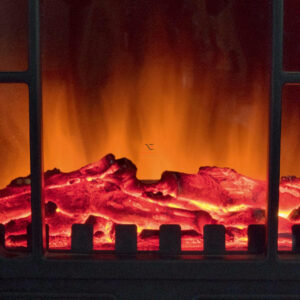 Semineu electric Classic Home, 1800W, 2 trepte incalzire, efect flacara reala, protectie supraincalzire, picioare, LED 4W