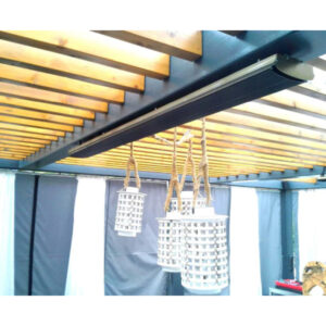 Panou radiant de incalzire cu Infrarosu, 1200W, control WI-FI si telecomanda, Interior-Exterior, display LED, negru