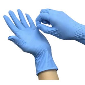 Manusi nitril albastre, nepudrate, 100 buc Easy Care, Marimea XL, medicale, pentru examinare, de unica folosinta