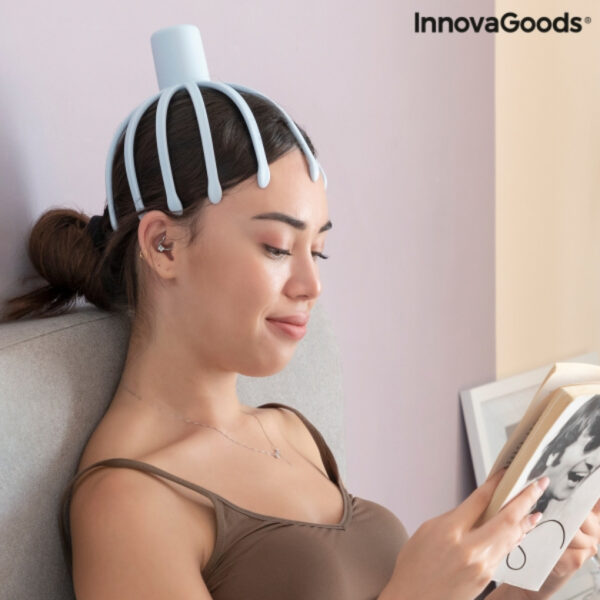Aparat de masaj pentru cap reincarcabil Helax InnovaGoods Wellness Relax, 3 moduri de masaj, USB