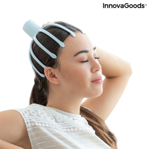 Aparat de masaj pentru cap reincarcabil Helax InnovaGoods Wellness Relax, 3 moduri de masaj, USB