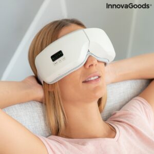 Aparat de masaj pentru ochi cu compresie de aer 4-in-1 Eyesky Innovagoods, 5 moduri de masaj, caldura, muzica relaxare, Bluetooth