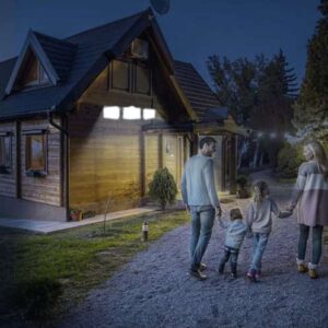 Lampa solara Izoxis cu senzor de miscare, 171 LED-uri COB, foarte puternica, 6000 lm, telecomanda