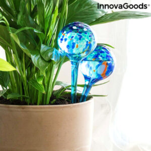 Set 2 buc Irigator automat ceramic glob de sticla pentru ghivece cu flori Aqua·loon Innovagoods