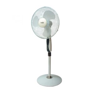 Ventilator cu picior, 45W, telecomanda, viteza reglabila, diametru 40 cm, Temporizator, Oscilare, Reglabil, Silentios, Alb