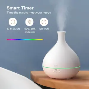 Difuzor aroma cu Ultrasunete Anjou AJ-AD012, 500ml, LED, oprire automata - Alb