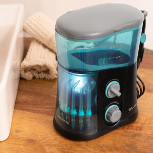 Irigator bucal Cecotec Bamba ToothCare 1200 Jet Pro, 7 capete, 1000ml, Lampa UV, 1700 pulsatii pe minut