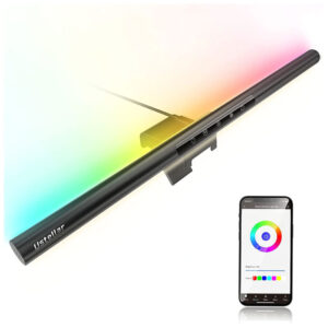 Lampa pentru monitor Ustellar RGBIC Wi-Fi Smart LED, 10W, aluminiu, Sincronizare muzica, Tuya   Smart Life
