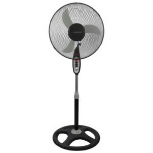 Ventilator cu picior Esperanza Typhoon, 3 trepte de viteza, 50W, diametru elice 40 cm, alb-negru