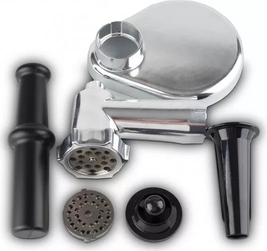 Tocator carne Home, 3 grile de taiere, accesoriu carnati, functie revers,1300W, negru